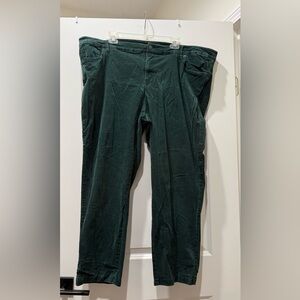 Plus Size Green Corduroy Pants